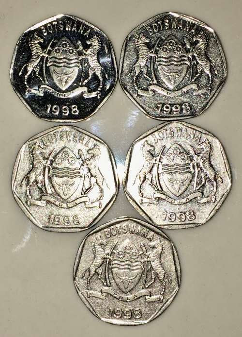 BOTSWANA 25 THEBE 1998 ( BID PER COIN )