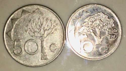 NAMIBIA 50 CENT & 10 CENT 1993