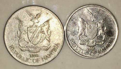 NAMIBIA 50 CENT & 10 CENT 1993