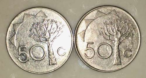NAMIBIA 50 CENT  1995 ( BID PER COIN )