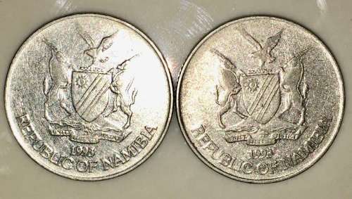 NAMIBIA 50 CENT  1995 ( BID PER COIN )