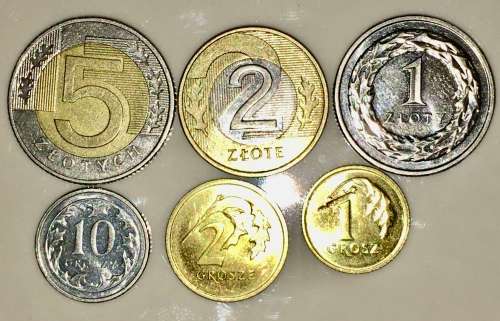 POLAND SET,,,,5 ZŁOTYCH 2010, 2 ZŁOTYCH 2017, 1 ZLOTYCH 10,GROSZY, 2 GR, 1 GROSZY  (1 BID TAKES ALL)