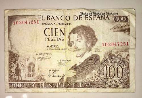 SPAIN 100 PESETAS 1965