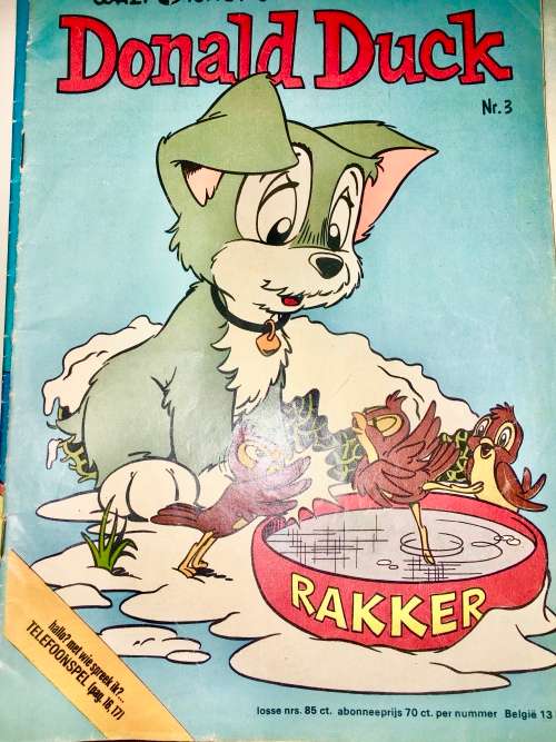 DONALD DUCK,, NO.3 !!!,,,1975 WITH CENTERFOLLED ..(VG) (WALT DISNEY)DUTCH COMICS AMSTERDAM