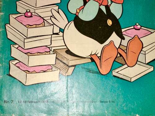 DONALD DUCK X3,, NO.6, NO.7, NO.8,,,1972 WITH CENTERFOLLED .. (WALT DISNEY)DUTCH COMICS AMSTERDAM