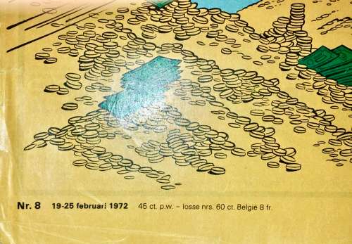 DONALD DUCK X3,, NO.6, NO.7, NO.8,,,1972 WITH CENTERFOLLED .. (WALT DISNEY)DUTCH COMICS AMSTERDAM