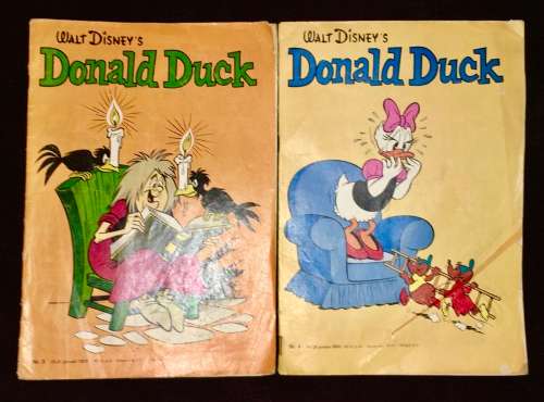 DONALD DUCK X2,, NO.3, &  NO.4,,,,1972 WITH CENTERFOLLED .. (WALT DISNEY)DUTCH COMICS AMSTERDAM