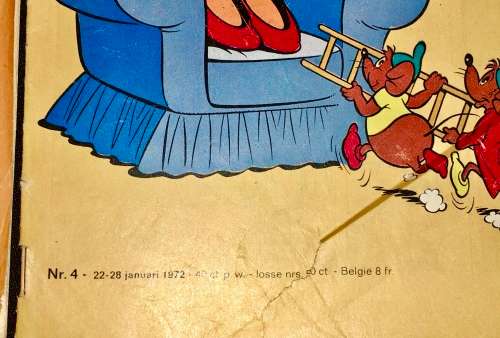 DONALD DUCK X2,, NO.3, &  NO.4,,,,1972 WITH CENTERFOLLED .. (WALT DISNEY)DUTCH COMICS AMSTERDAM
