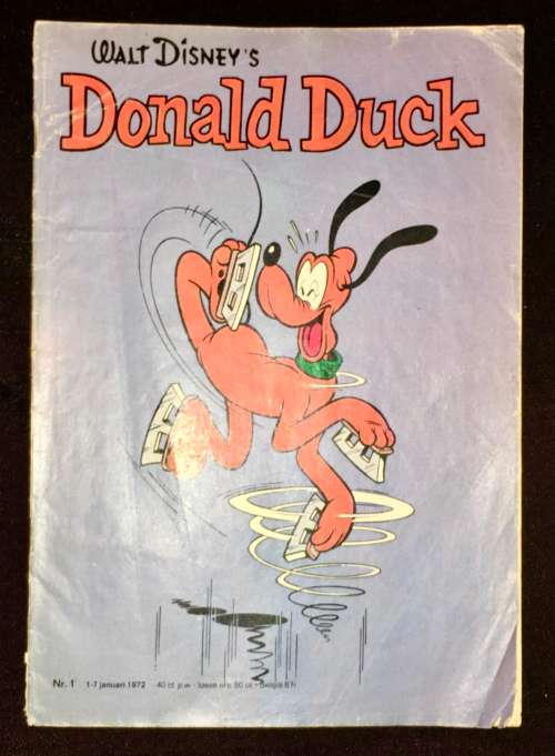 DONALD DUCK NO.1 !!! ,,,,1972 WITH CENTERFOLLED(WALT DISNEY)DUTCH COMICS AMSTERDAM
