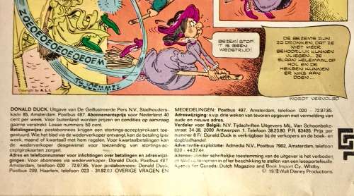 DONALD DUCK NO.1 !!! ,,,,1972 WITH CENTERFOLLED(WALT DISNEY)DUTCH COMICS AMSTERDAM