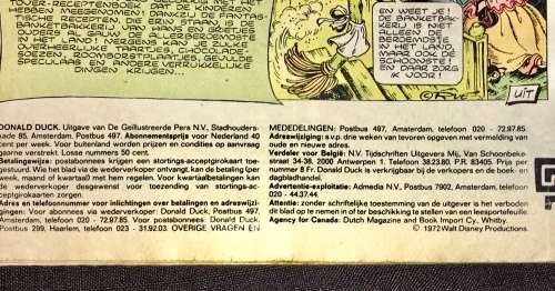 DONALD DUCK NO.3 !!! ,,,,1972 WITH CENTERFOLLED(WALT DISNEY)DUTCH COMICS AMSTERDAM