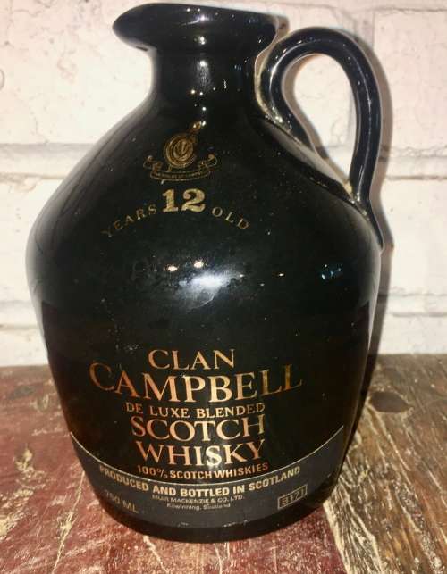 CLAN CAMPBELL SCOTCH WHISKY DE LUX 12YRS SEALED & FULL  ,COLLECTABLE