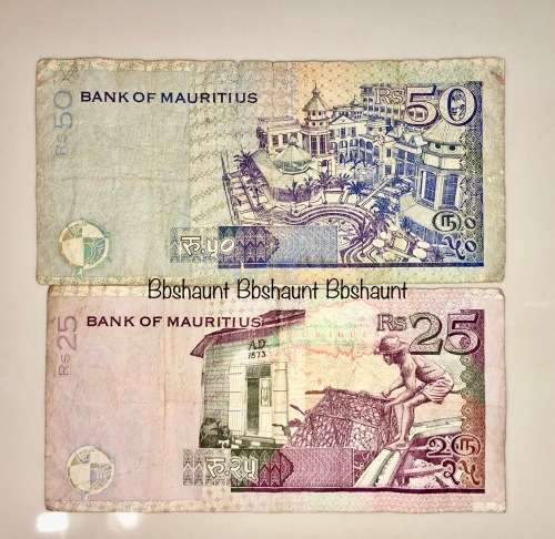 MAURITIUS SET  50 RUPEES & 25 RUPEES 2006