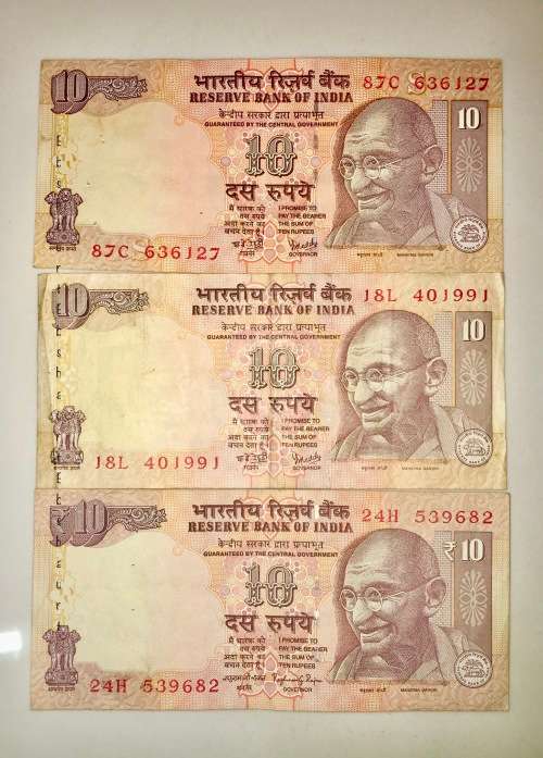 INDIA X3,,,,10 RUPEE