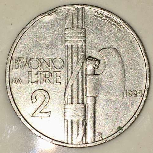 ITALY ,,,,2 LIRE  1924