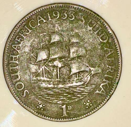 S A UNION ERROR 1 PENNY 1933 ERROR NO DOT AFTER DATE RARE
