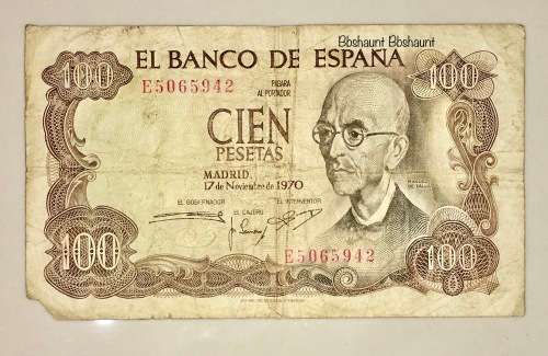 SPAIN 100 PESETAS 1970