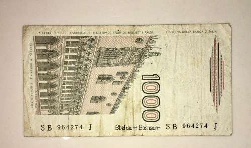ITALY ,,,,1000  LIRE 1982 MARCO POLO
