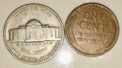 U.S.A SET,,,,,5 CENT & 1 CENT 1940