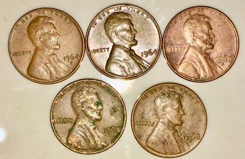 U.S.A ,,,1 CENT (LINCOLN) 1964(BID PER COIN)