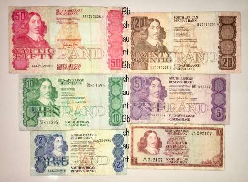 COMPLETE SET OF VARIOUS GOVERNORS & DECIMALS R50 TO R1 1970s to 1990s ( 1 BID TAKES ALL)