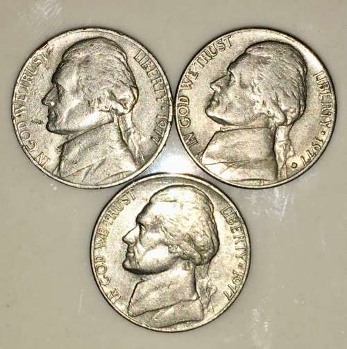 U.S.A,,,,,5 CENT (JEFFERSON NICKEL) 1977(BID PER COIN)