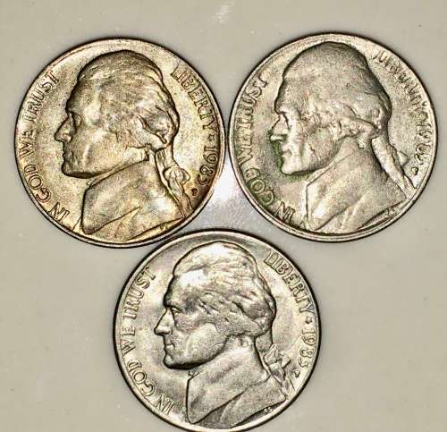 U.S.A,,,,,5 CENT (JEFFERSON NICKEL) 1983(BID PER COIN)