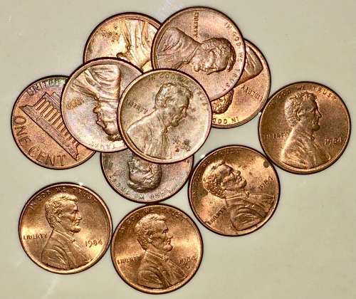 U.S.A,,,,,1 CENT (LINCOLN)1984(BID PER COIN)