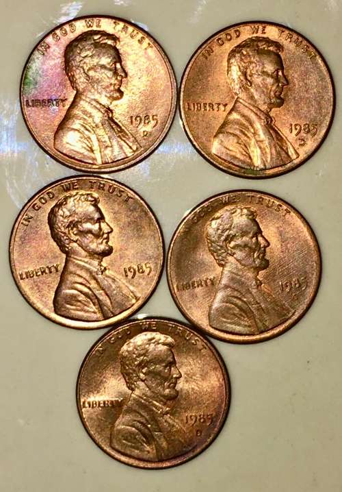 U.S.A,,,,,1 CENT (LINCOLN)1985(BID PER COIN)D