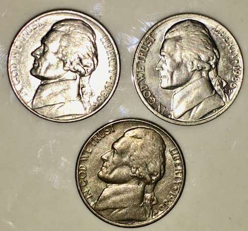 U.S.A,,,,,5 CENT (JEFFERSON NICKEL) 1986(BID PER COIN)