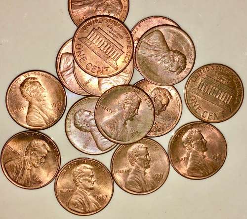 U.S.A,,,,,1 CENT (LINCOLN)1987(BID PER COIN)