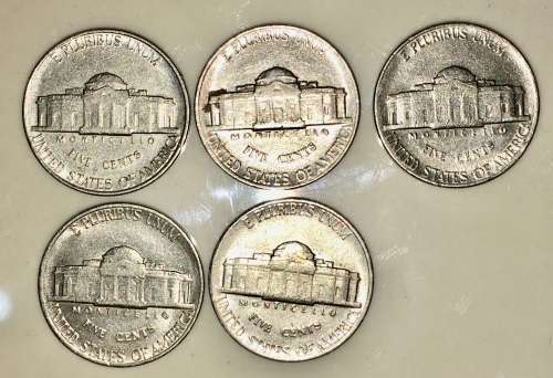 U.S.A,,,,,5 CENT (JEFFERSON NICKEL) 1989(BID PER COIN)