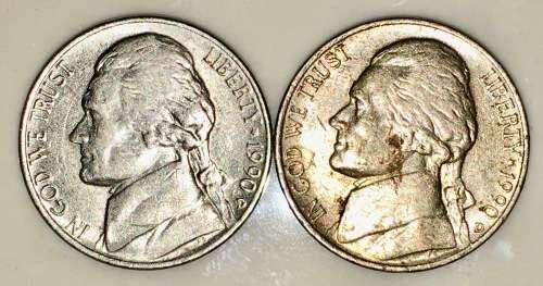 U.S.A,,,,,5 CENT (JEFFERSON NICKEL) 1990(BID PER COIN)