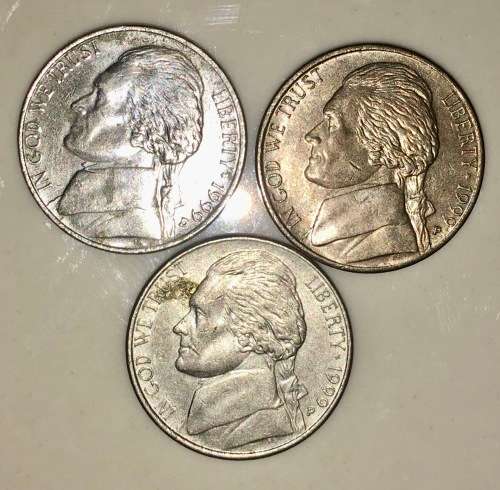 U.S.A 5 CENT (JEFFERSON NICKEL) 1999(BID PER COIN)