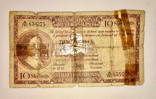 MH DE KOCK 10 SHILLINGS 1957