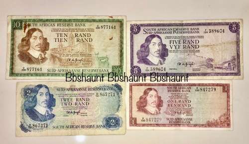COMPLETE SET OF TW DE JONG & DECIMALS R10 -R1 ,,, 1967-1975( 1 BID TAKES ALL)