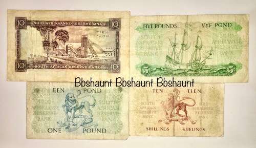 COMPLET SET OF MH.DE KOCK 10 POUND TO 10 SHILLINGS 1952-1959,,,  ( 1 BID TAKES ALL)