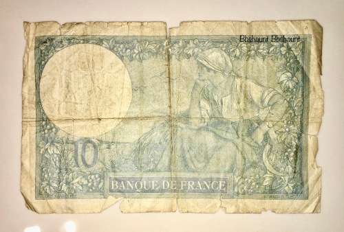 FRANCE 10 FRANCS 1918