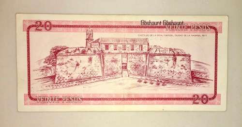 CUBA 20 PESOS EXCHANGE CERTIFICATE 1985