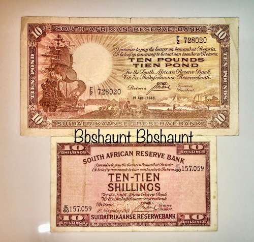 SET OF J.POSTMUS 10 POUND  & 10 SHILLINGS ( 1 BID TAKES ALL)