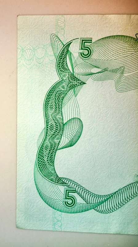 LIBYA  5 DINARS 1980 UNC-AUNC HUGE NOTE