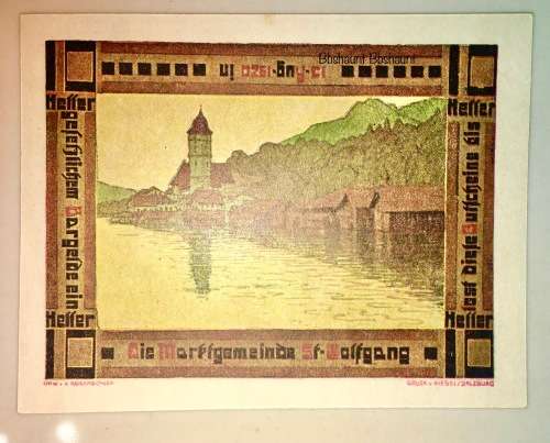 AUSTRIA  ,,,10 HELLER ST WOLFGANG 1920 UNC NOTGELD (EMERGENCY MONEY)