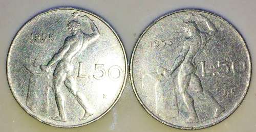 ITALY ,,,,50  LIRE 1955(BID PER COIN)