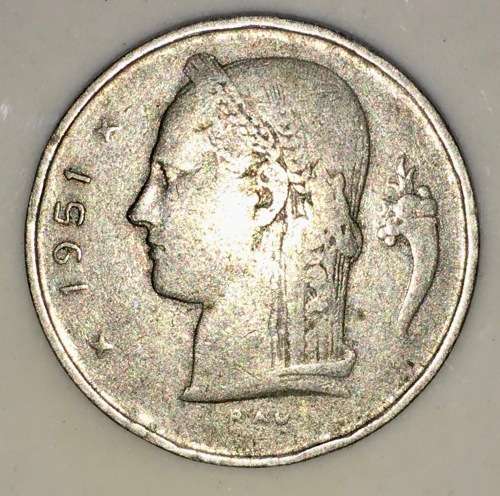 BELGIUM  1 FRANC 1951