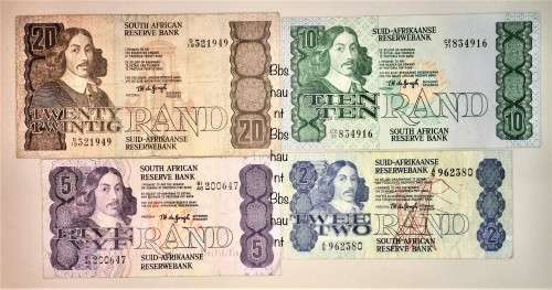 TW DE JONGH COMPLETE SET R20 - R1,,, 4TH ISSUE 1978-79(1 BID TAKE ALL)