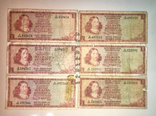 SET OF R1 X 6  TW DE JONG ( 1 BID TAKES ALL)