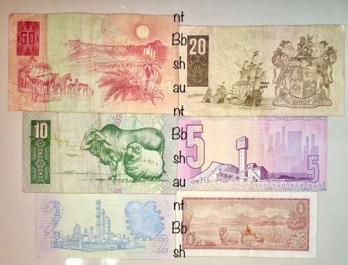 COMPLETE SET OF GPC DE KOCK & DECIMALS  R50 TO( R1 TW DE JONG 1975)-1980s (1 BID TAKES ALL)