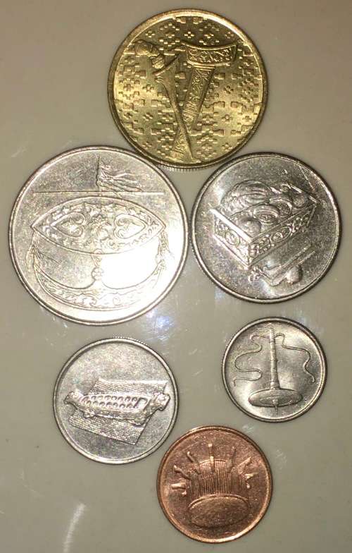 MALAYSIA  X6,,,,1 DOLLAR , 50 SEN ,20 SEN ,10 SEN ,5 SEN & 1 SEN 1992-1998(1 BID TAKE ALL)