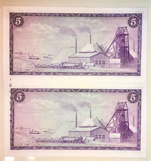 TW DE JONG X2 IN SEQUENCE F175-185361-362 UNC GEM 1967 FIRST ISSUE AFR/ENG ( 1 BID TAKES ALL)