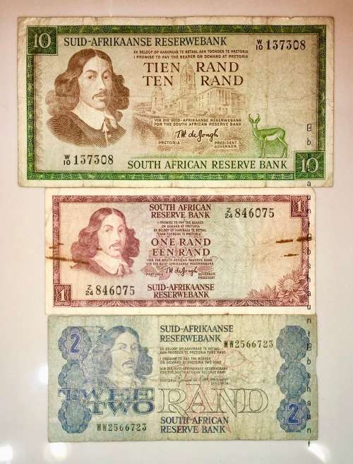 REPLACEMENT NOTES R10-1967 (FIRST ISSUE) , R1 TW DE JONG  1973  2ND ISSUE Z24 --R2 DE KOCK WW